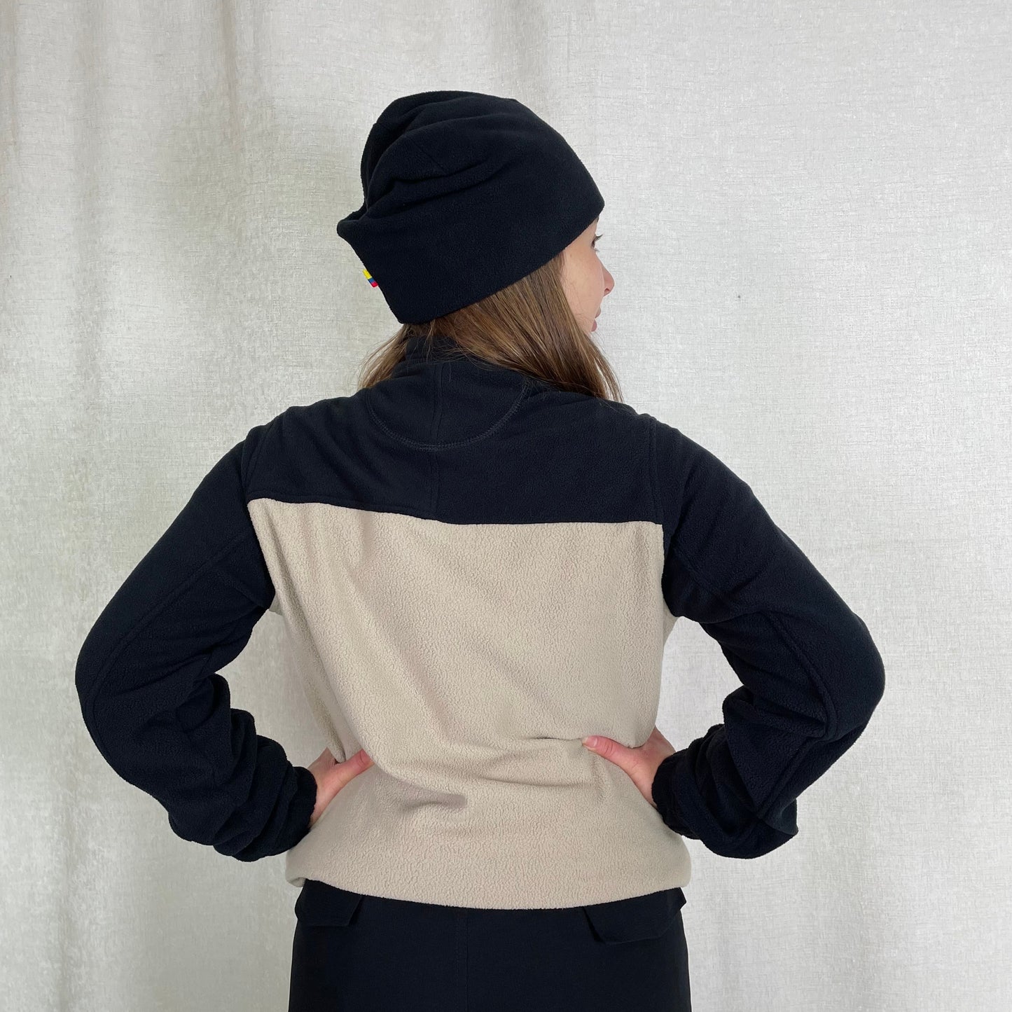 Buzo Térmico Bicolor Beige -Negro Dama