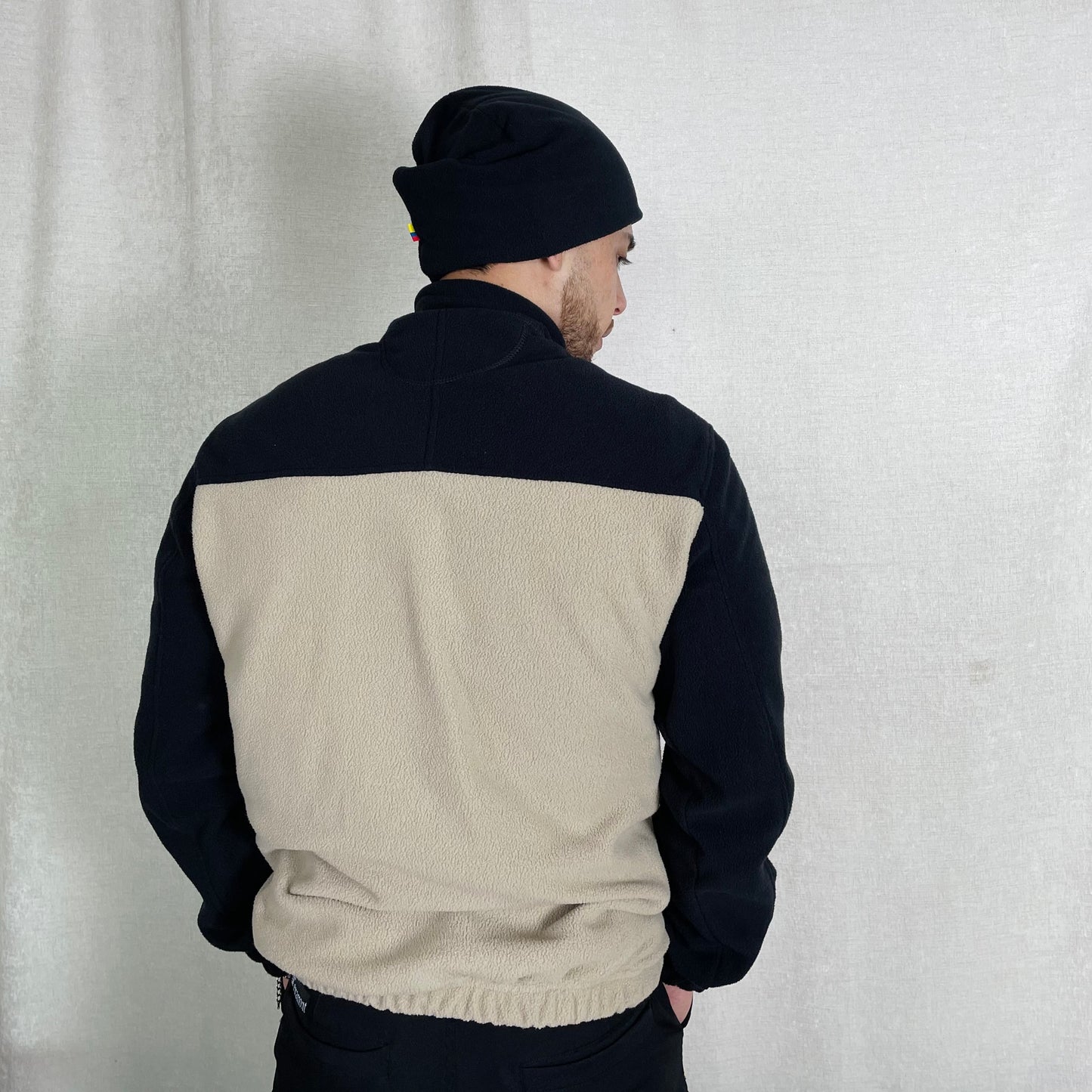 Buzo Térmico Bicolor Beige -Negro Hombre