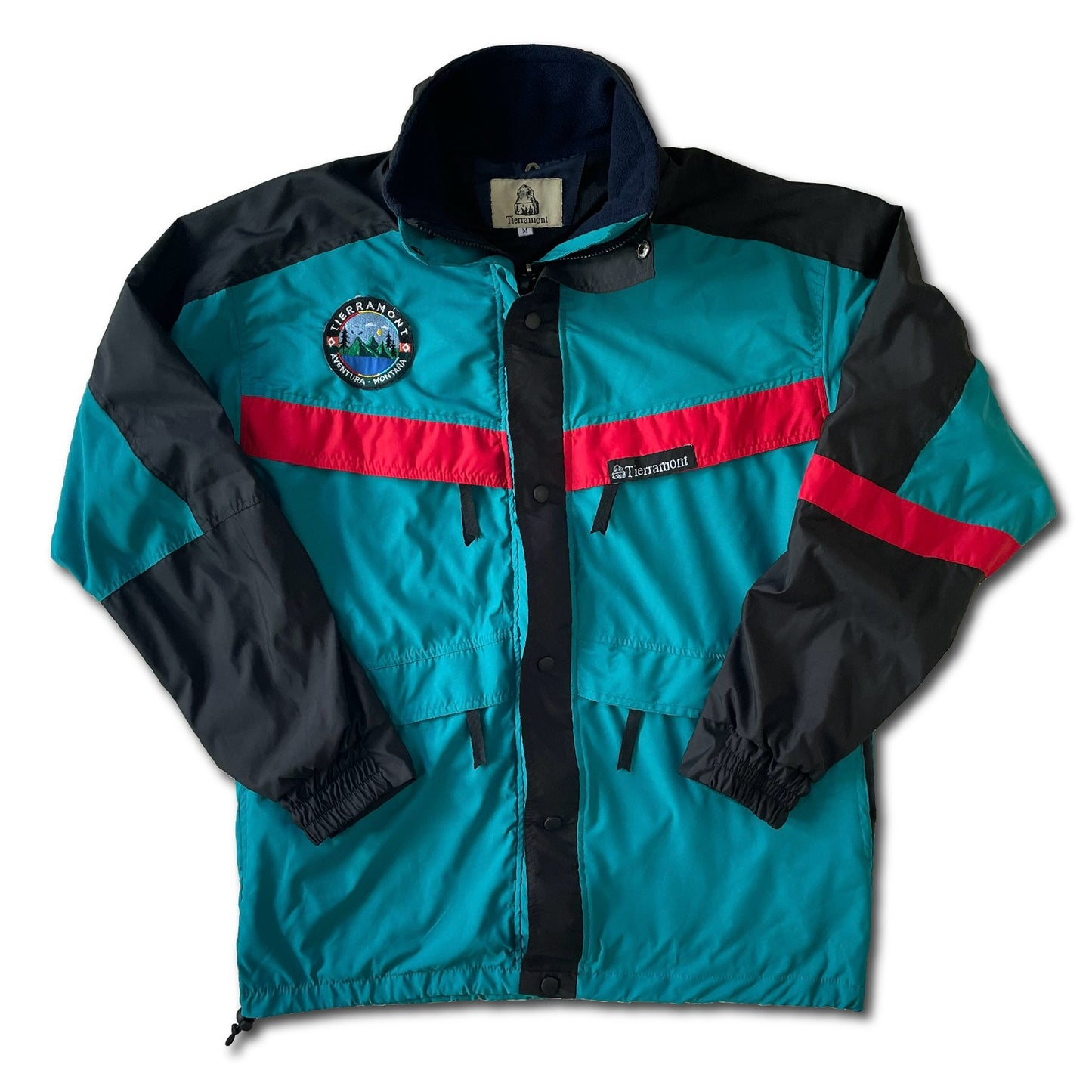 Chaqueta Folk Turquesa-Roja Hombre