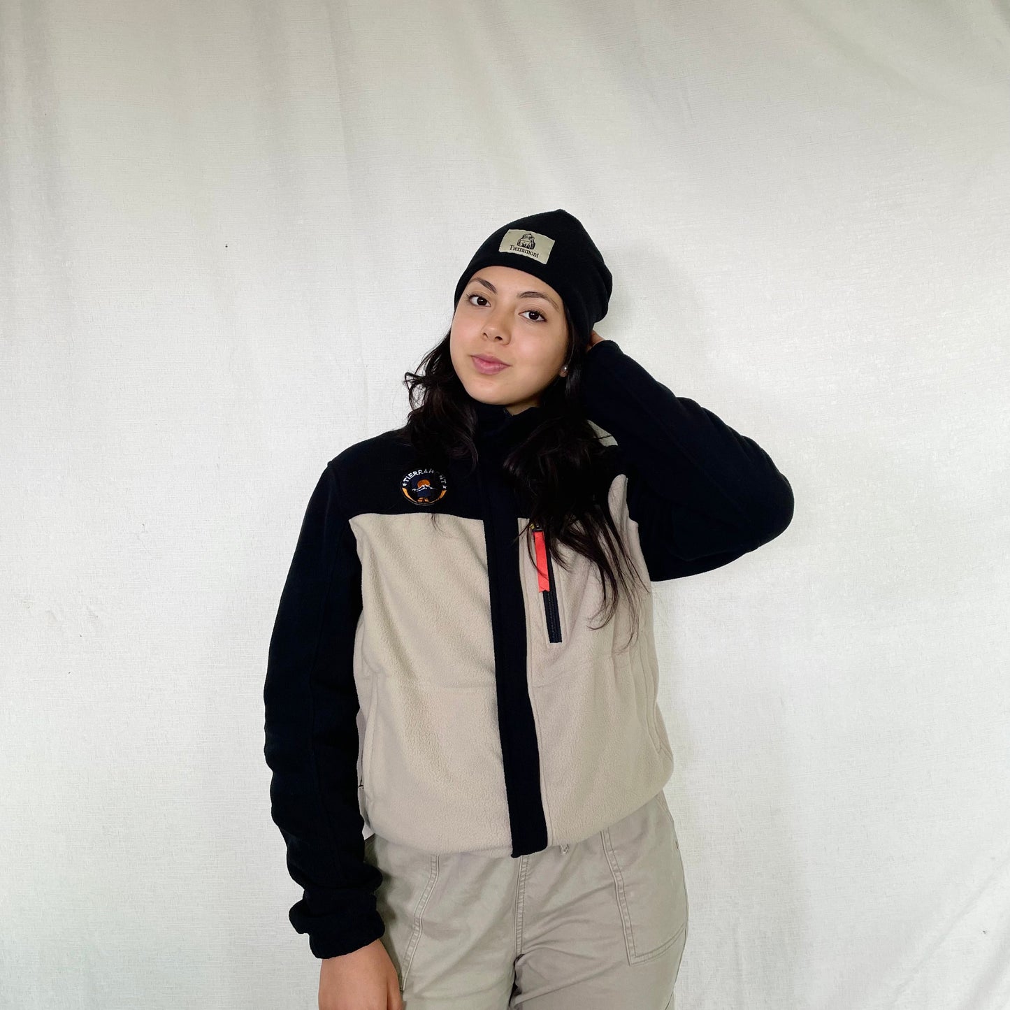 Buzo Térmico Bicolor Beige -Negro Dama