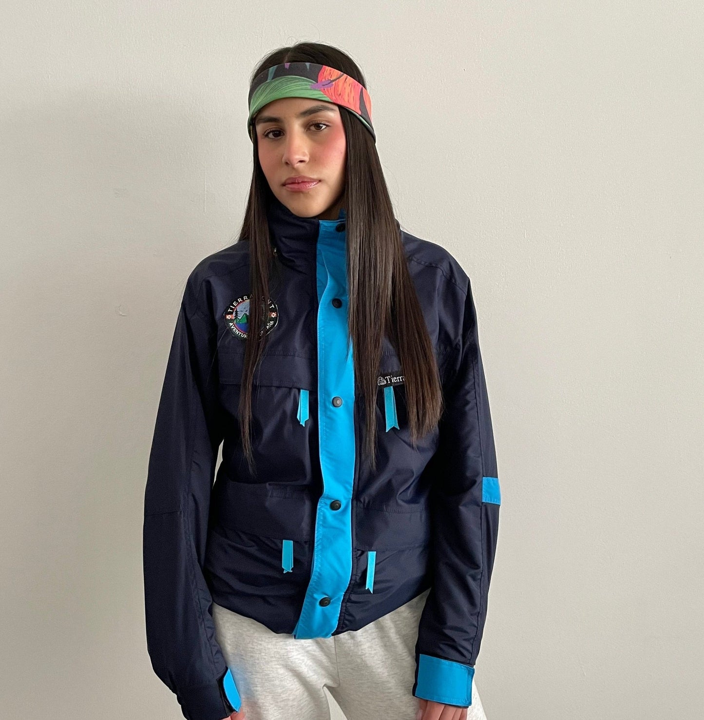 Chaqueta Folk Azul