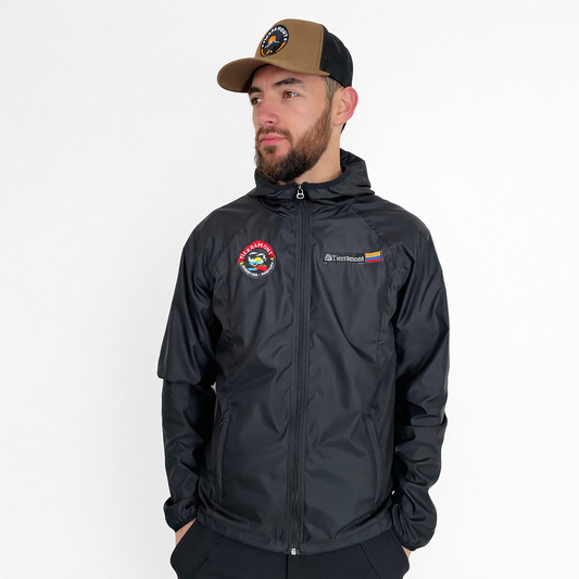 Chaqueta Impermeable Pionono Negra Hombre