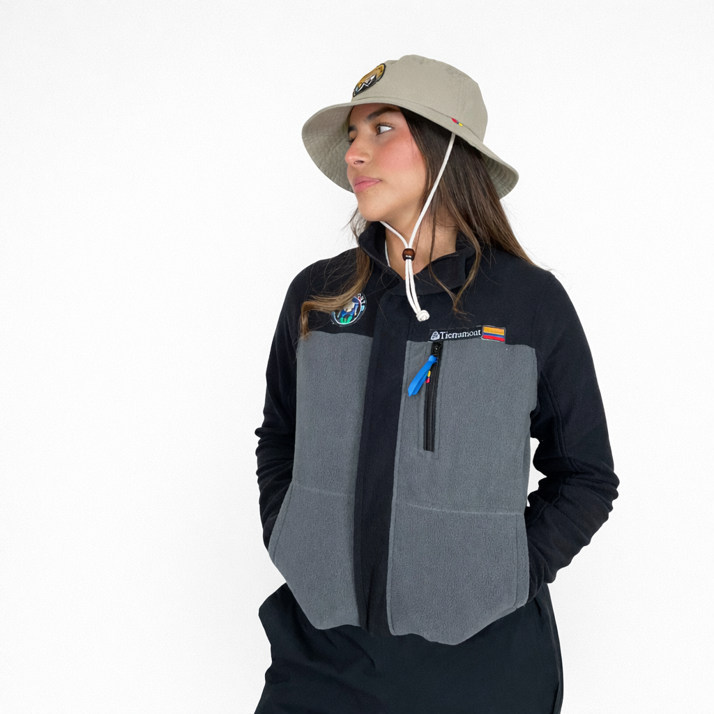 Buzo Térmico Bicolor Gris- Negro Dama