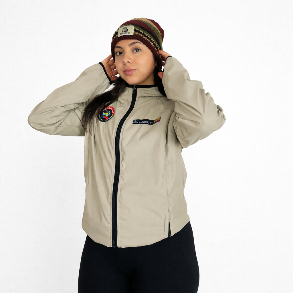 Chaqueta Impermeable Pionono Beige Mujer