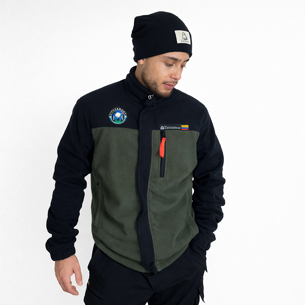 Buzo Térmico Bicolor Verde-Negro Hombre