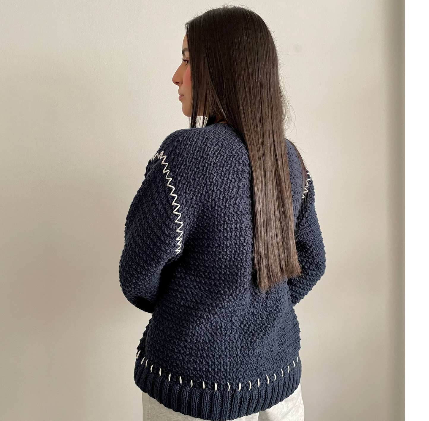 Sweater Tejido Colombia Azul