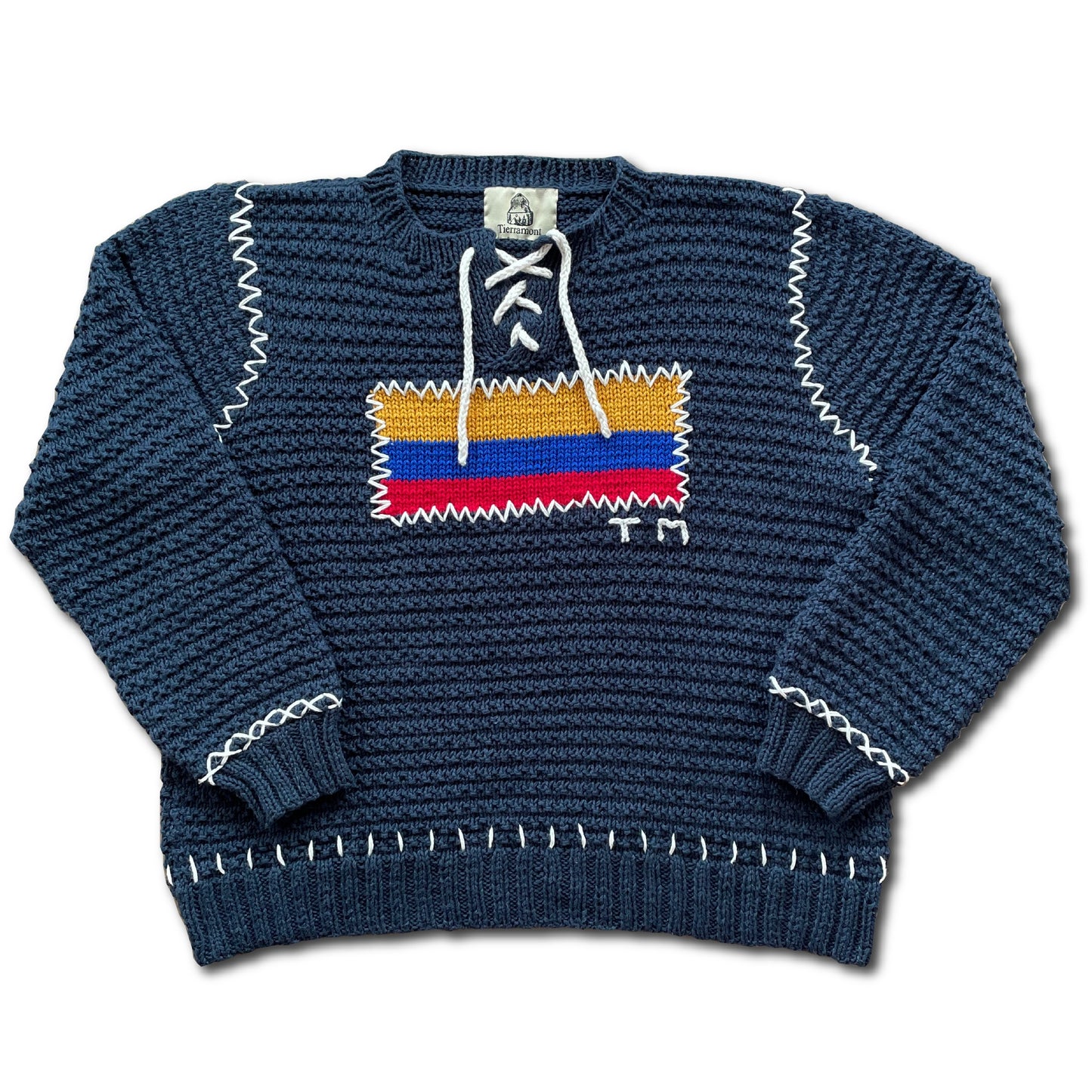 Sweater Tejido Colombia Azul